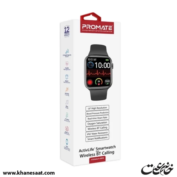 ساعت هوشمند پرومیت مدل XWATCH-B19.GRAPHITE