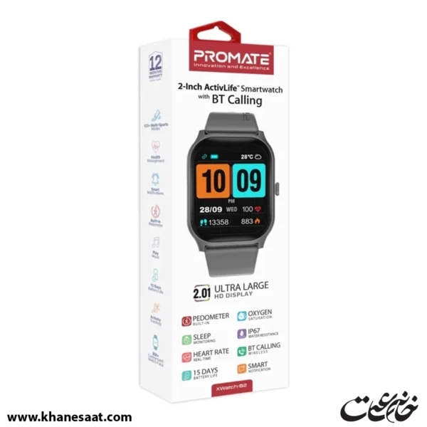 ساعت هوشمند پرومیت مدل XWATCH-B2.GRAPHITE