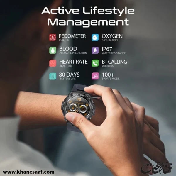 ساعت هوشمند پرومیت مدل XWATCH-R19.GREY