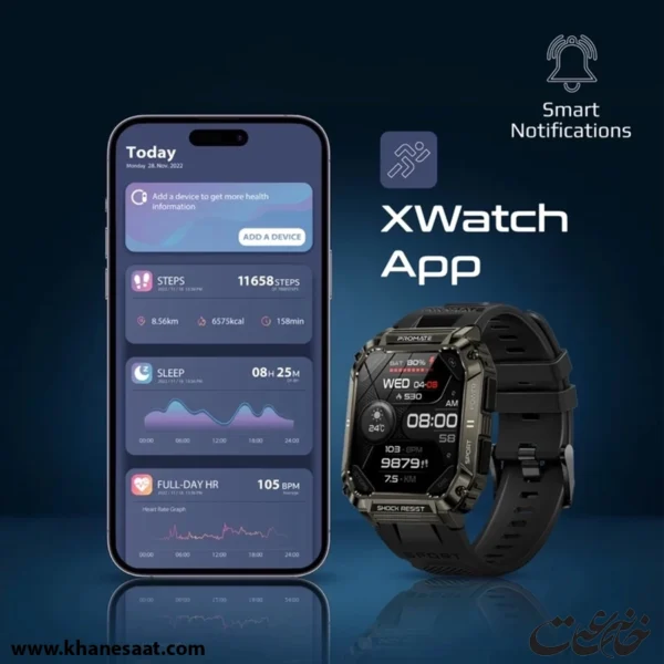 ساعت هوشمند پرومیت مدل XWATCH-S19.BLACK